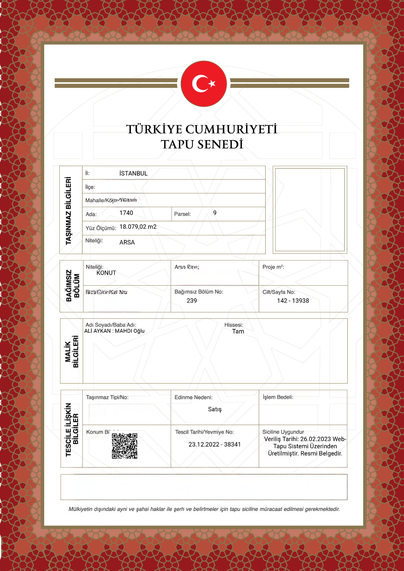 تفاوت بین کات مولکیت و کات ایرتیفاک در خرید ملک ترکیه 11 کات ایرتیفاک (Kat İrtifakı) چیست