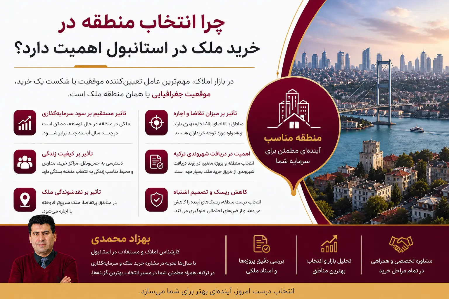 بهترین مناطق استانبول برای خرید ملک 8 چرا انتخاب منطقه در خرید ملک در استانبول اهمیت دارد؟